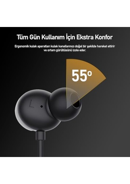 Labs BR05 Kulakiçi Kulaklık, Kablolu, Dahili Mikrafon, (Siyah) fiyatları
