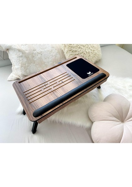 Lidya Telefon Tablet Bölmeli Katlanır Ayaklı Laptop Sehpası Bilgisayar Çalışma Masası