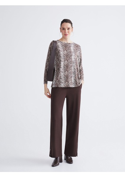 Yeni Sezon Büyük Beden Beli Lastikli Kadın Pantolon