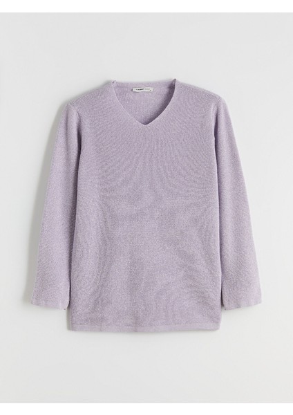 Yeni Sezon V Yaka Kadın Triko Kazak indirimleri