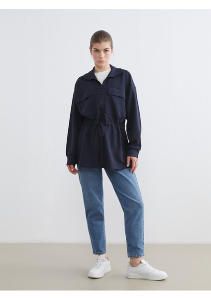 Yeni Sezon Dik Yaka Oversize Kadın Fermuarlı Sweatshirt fiyatları