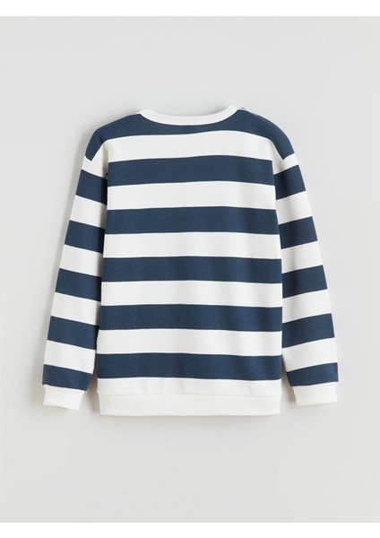 Yeni Sezon Bisiklet Yaka Çizgili Erkek Çocuk Sweatshirt fırsatları