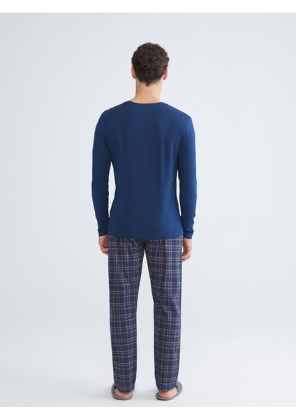 Yeni Sezon Standart Kalıp Ayı Teddy Baskılı Erkek Pijama Takımı fırsatları
