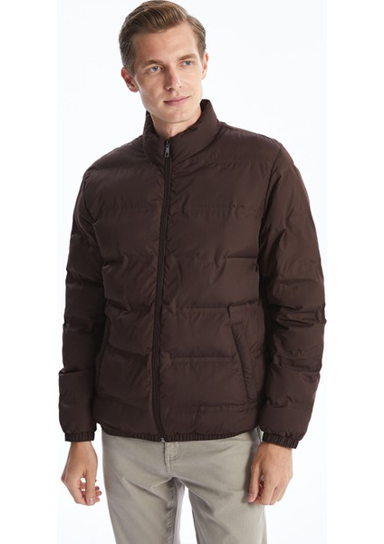 Yeni Sezon Standart Kalıp Dik Yaka Erkek Şişme Mont