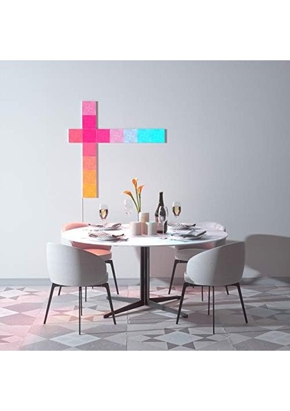 Canvas Starter Kit, 9 LED Rgbw Akıllı Işık Oranı - Modüler Wlan LED Paneller, 16 Milyon Renkli Duvar Lambası Iç, Müzik ve Ekran Senkronizasyonu,, Dekorasyon ve Oyun ile modelleri