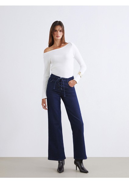 Yeni Sezon Flare Kadın Jean Pantolon