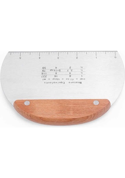 Ölçekli Hamur Kesici, Ahşap Saplı, 16CM x 11.3cm, Paslanmaz Çelik fiyatları