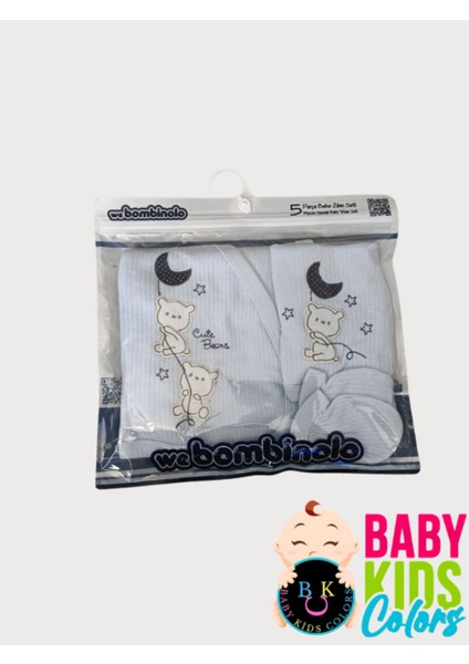 Fitilli Kumaşa Ayıcık Nakışlı Poşette 5'li Set fiyatları