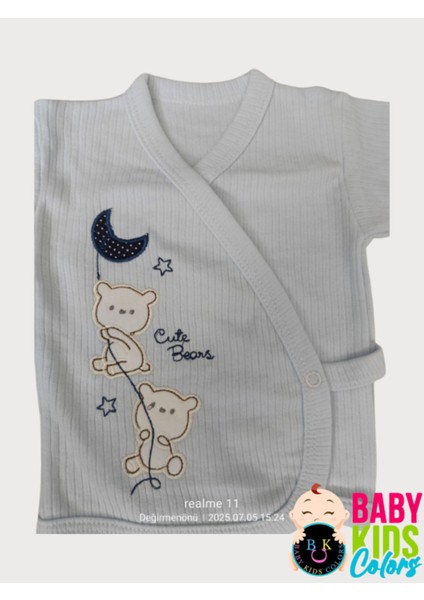 Fitilli Kumaşa Ayıcık Nakışlı Poşette 5'li Set