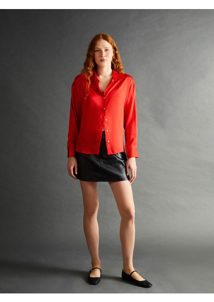 Yeni Sezon Oversize Saten Kadın Gömlek fiyatları