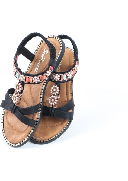 254 Siyah Ortopedik Taban Bayan Sandalet Ayakkabı fiyatları