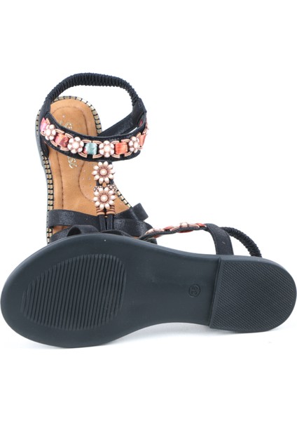 254 Siyah Ortopedik Taban Bayan Sandalet Ayakkabı indirimleri