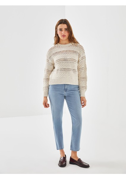 Yeni Sezon Bisiklet Yaka Ajurlu Kadın Triko Kazak fiyatları