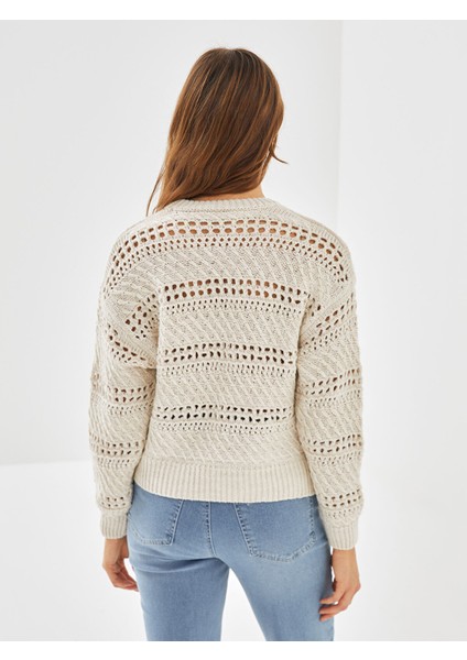 Yeni Sezon Bisiklet Yaka Ajurlu Kadın Triko Kazak fırsatları