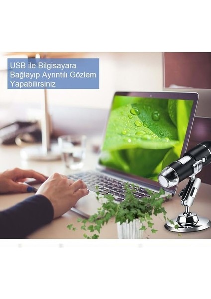 1600X Zoom 2mp USB Dijital Mikroskop 8 Ledli Kamera Saç, Cilt Analizi, Eğitim, Endüstriyel fiyatları