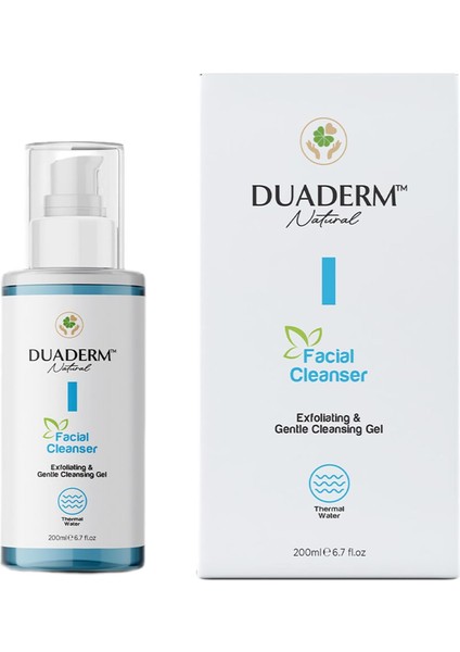 Duaderm Yüz Temizleme Jeli - Arındırıcı & Yatıştırıcı 200 ml - Besleyici & Nemlendirici