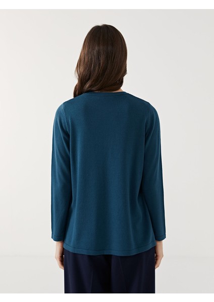 Yeni Sezon Bisiklet Yaka Taşlı Kadın Triko Kazak fırsatları