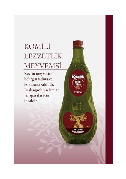 Komili Sızma Zeytinyağı, Natürel Sızma Zeytinyağı 2 Lt Pet Şişe fiyatları