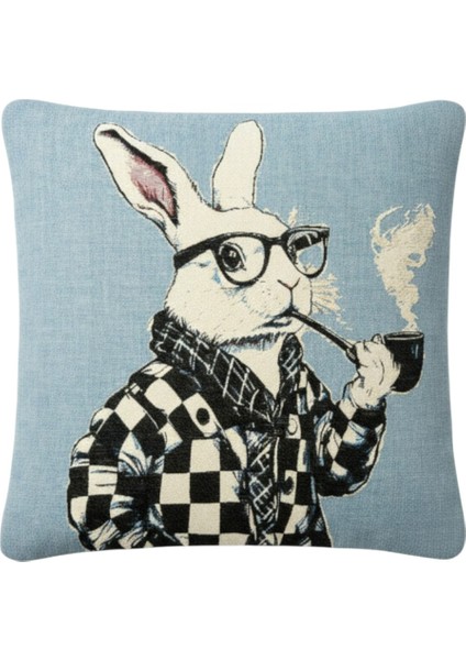 Jakarlı Dokuma Goblen Kırlent Kılıfı – 45X45 cm Biyeli ve Çift Taraflı Dekoratif Yastık