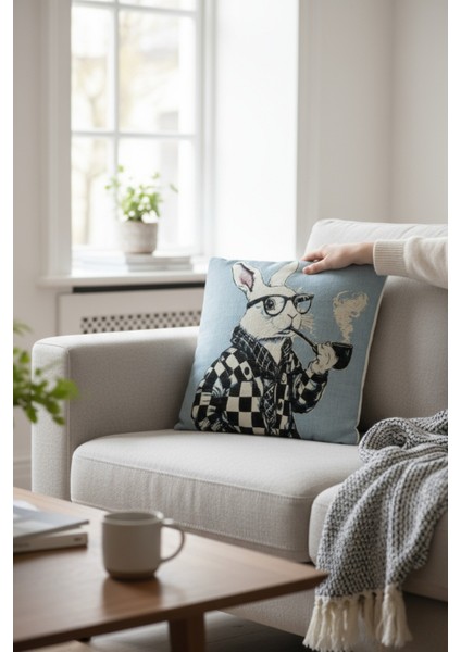 Jakarlı Dokuma Goblen Kırlent Kılıfı – 45X45 cm Biyeli ve Çift Taraflı Dekoratif Yastık fiyatları