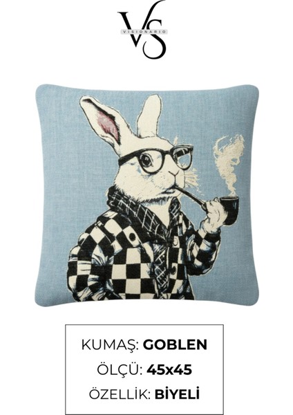 Jakarlı Dokuma Goblen Kırlent Kılıfı – 45X45 cm Biyeli ve Çift Taraflı Dekoratif Yastık modelleri