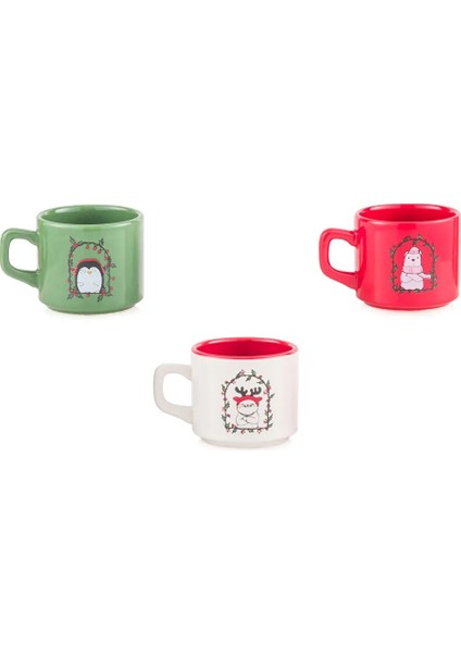 Home Yılbaşı Temalı We Bare Bears Baskılı 3'lü Porselen Kupa Seti 184 ml fırsatları