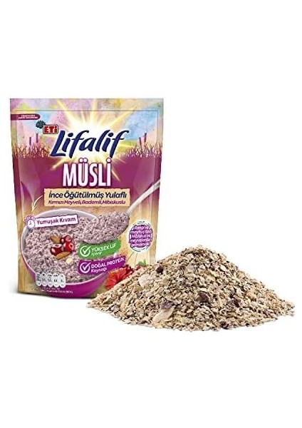 Eti Lifalif Ince Öğütülmüş Müsli Hibiskuslu 250 G