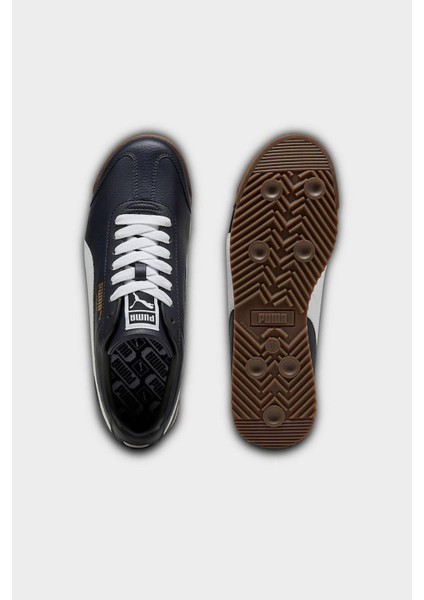 Roma Lacivert Hakiki ve Sentetik Deri Unisex Sneaker Spor Ayakkabı 39686811