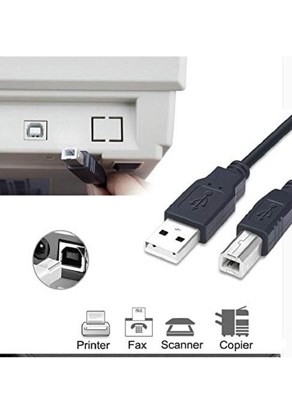 USB Yazıcı Printer Arabağlantı Kablosu Usb2.0 Yüksek Hız 1.5m 4951 fiyatları