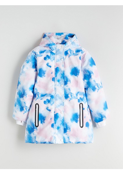 Yeni Sezon Kapüşonlu Kız Çocuk Kayak Montu