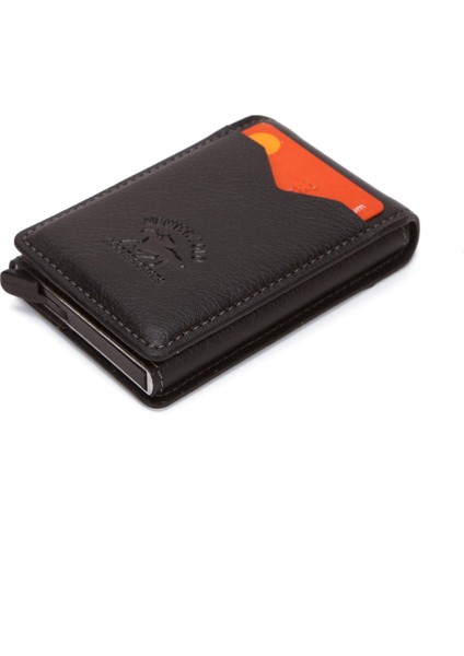 Erkek Mekanizmalı Kartlık ve Cüzdan NEW377 - Siyah modelleri