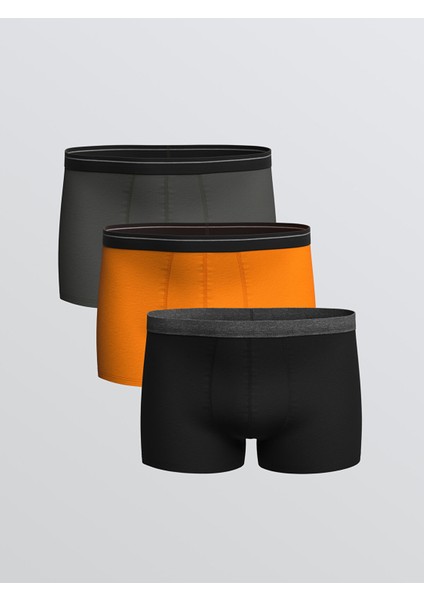 Yeni Sezon Standart Kalıp Pamuklu Esnek Erkek Boxer 3'lü