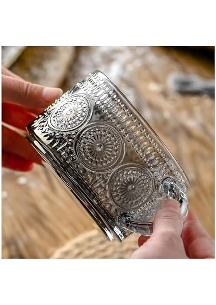 Adet Desenli Kulplu Kase - Şeffaf Füme Cam, ve Soğuk Kullanım Için Büyük Kase, Meyve, Yoğurt, Yulaf, Çay ve Tatlı Için Çok Amaçlı, Füme Renk modelleri