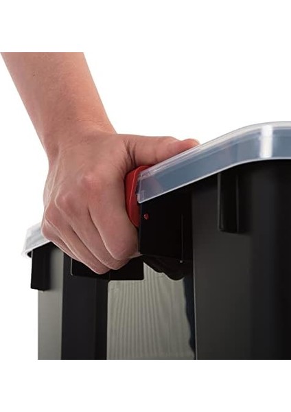 Ohyama Kapaklı Hava Geçirmez Plastik Saklama Kutuları, 50L, 2'li Set, Siyah modelleri