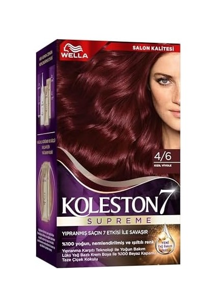 Koleston Kit 4-6 Kızıl Viyole Saç Boyası modelleri