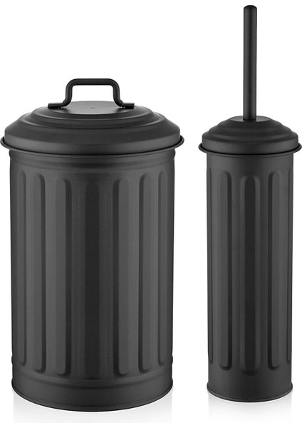 Kovası & Tuvalet Fırçası Seti Siyah