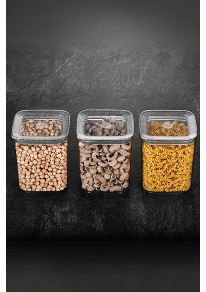 Ahmet Kare Saklama Kabı 3 x 1000 Ml, Şeffaf