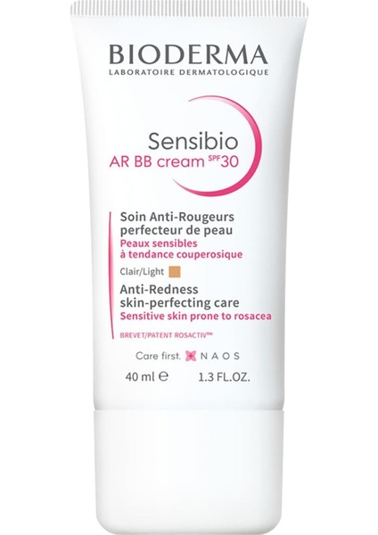 Bioderma Sensibio Ar Bb SPF30 Hassas Ciltler Için Kızarıklık Karşıtı Güneş Koruyuculu Renkli Bakım Kremi 40 ml modelleri