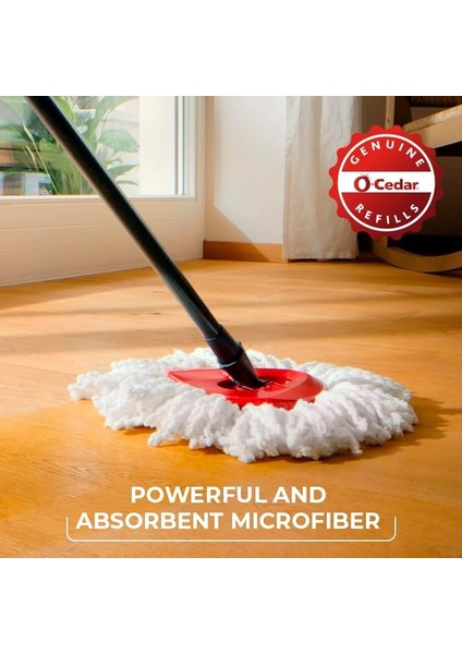 Mikrofiber Spin Mop, Kovalı Zemin Temizleme Sistemi, Kırmızı, Gri modelleri