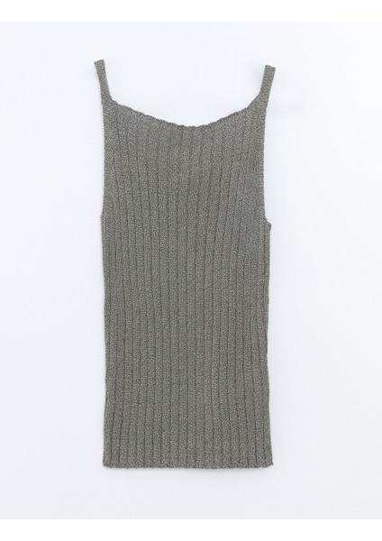 Yeni Sezon Kare Yaka Dokulu Kadın Triko Atlet indirimleri