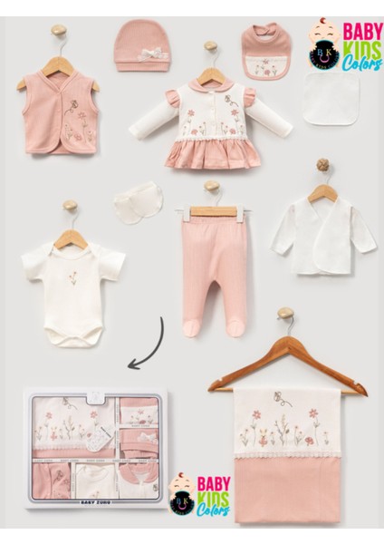 Çiçek Nakışlı %100 Pamuklu 10'lu Hastane Çıkışı fiyatları