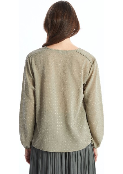 Yeni Sezon Bağlamalı Yaka Dokulu Kadın Bluz fırsatları