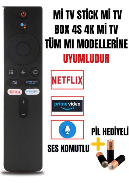 Mi Tv Stick Box 4s 4K Mi Tv Ses Komutlu Tüm Mi Modellere Uyumlu