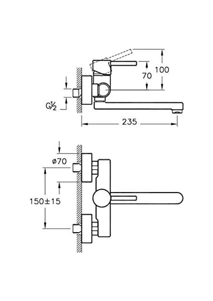 Minimax S A42095 Duvardan Eviye Bataryası, Krom fiyatları