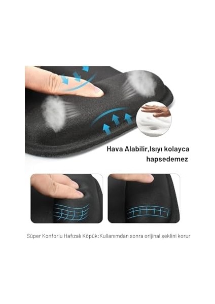 Ergocomfort Bilek Destekli Ergonomik Kaymaz Taban Mouse Pad, Bilek Koruyucu Tasarım modelleri