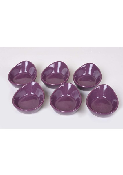 Mini Gondol Çerezlik-Sosluk, Mor, 8 Cm, 6 Adet