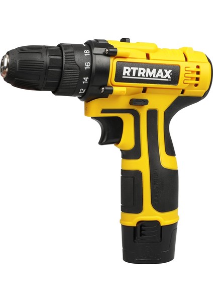 RTM332 12V 1.3AH Vites Ayarlı Li-Ion Çift Akülü Matkap Vidalama, Sarı