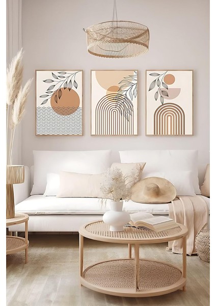 3 Parça Çerçeve Görünümlü Mdf Tablo Seti - ARTSYCLLCT6-2030