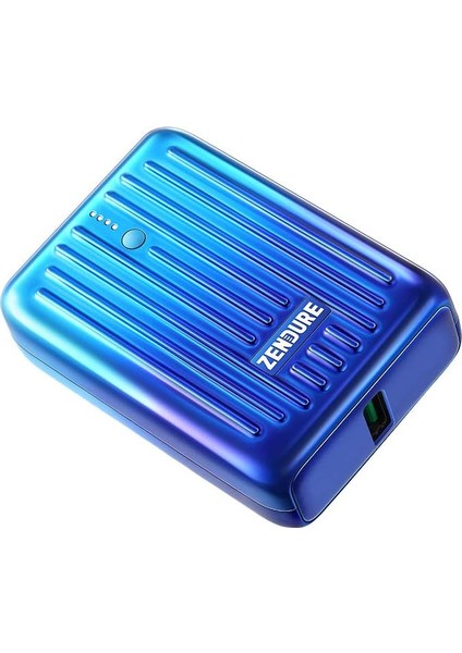 Supermini 10,000 Mah Usb-C Powerbank 18 W Power Delivery, Süper Küçük Harici Pil, Hızlı Şarj Ile,,,, Switch Vs. Için, Mavi