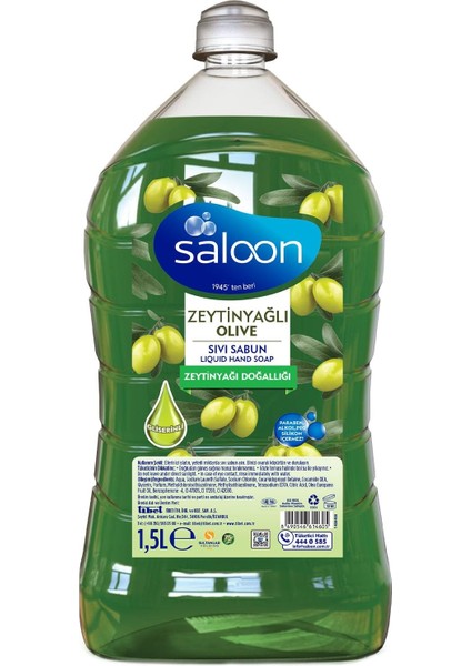 Saloon Sivi Sabun Zeytinyağli 1,5 L